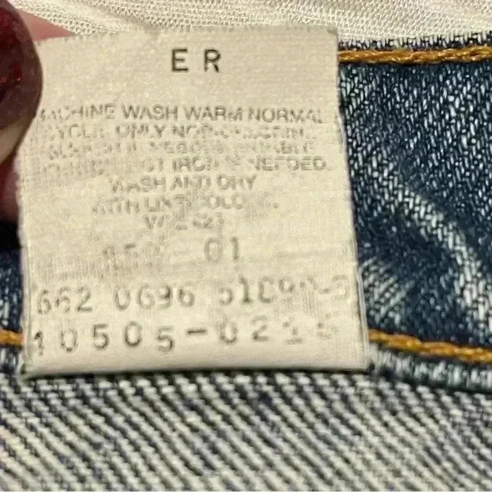 Vintage LEVI'S 505 blue Blank ORANGE TAB pure cotton made USA Jeans 36x30